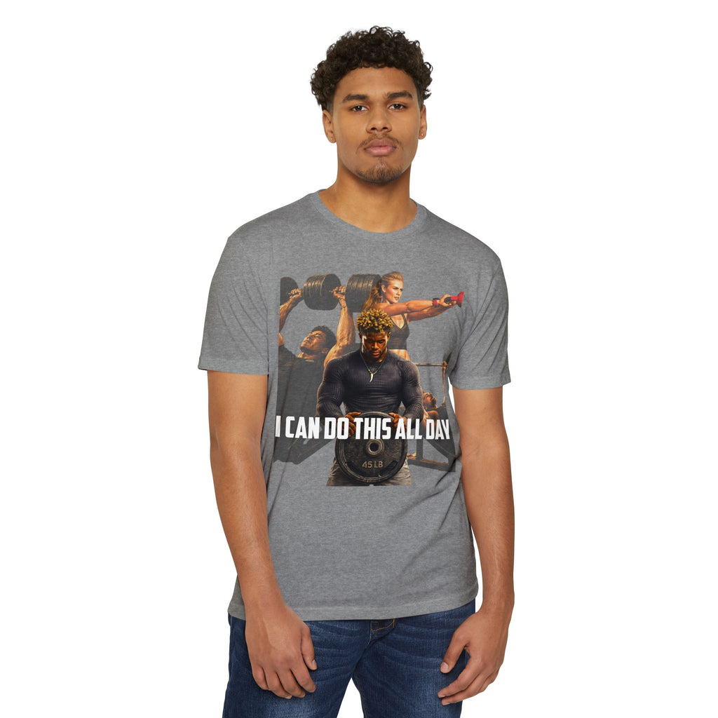 Workout T-Shirt — "I Can Do This All Day" Motivational Gym Tee