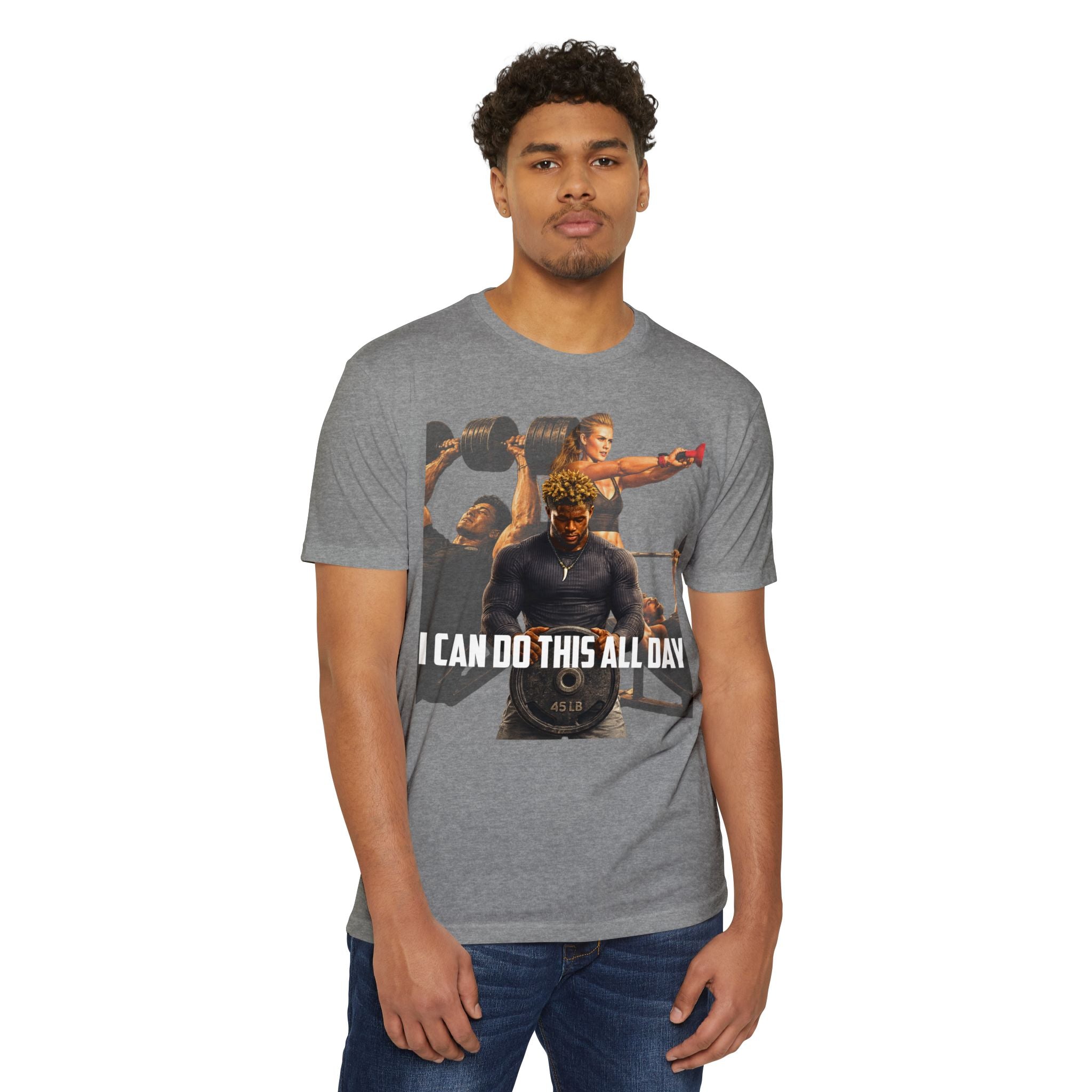 Workout T-Shirt — "I Can Do This All Day" Motivational Gym Tee