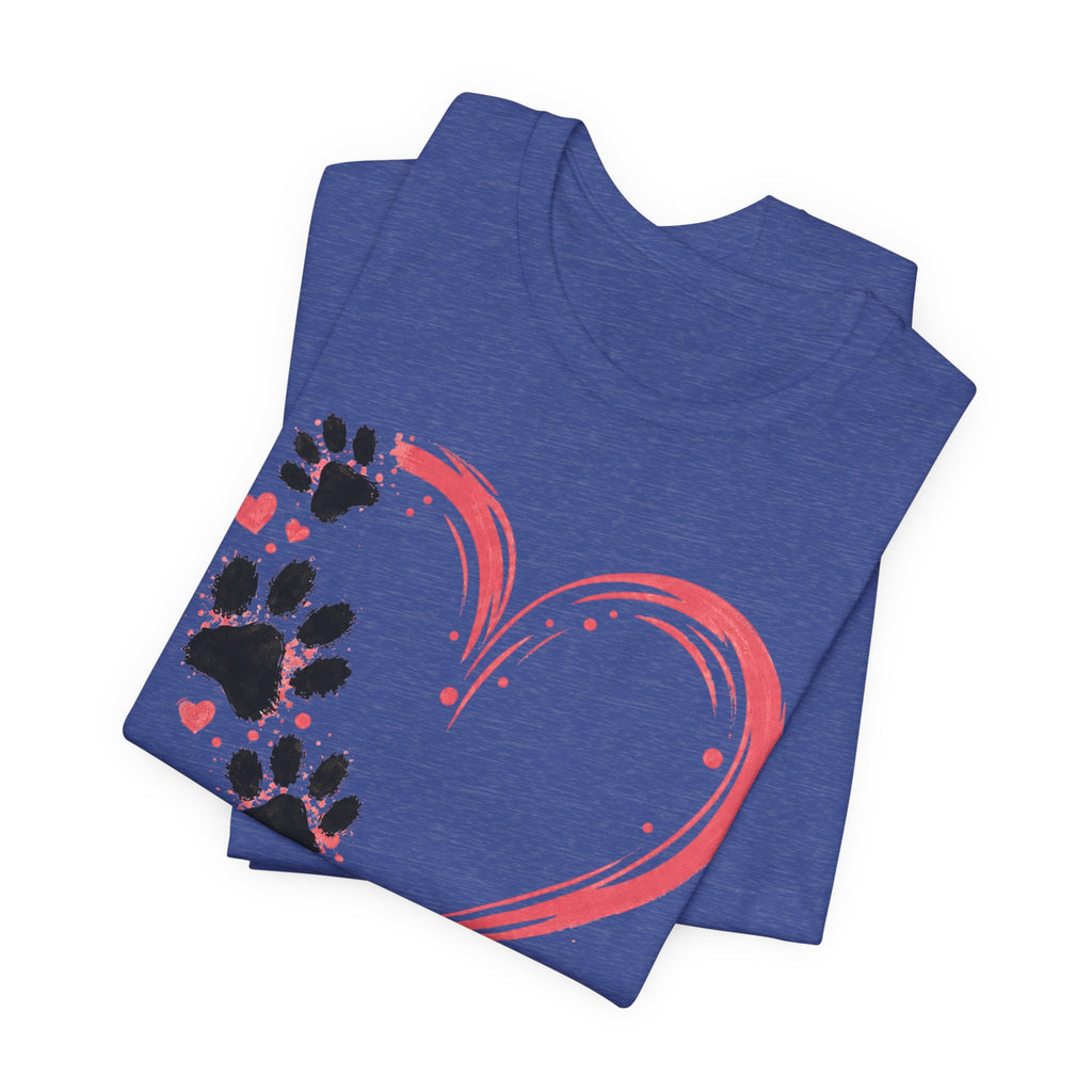 “All You Need Is Love & Dogs” Heart Paw Tee