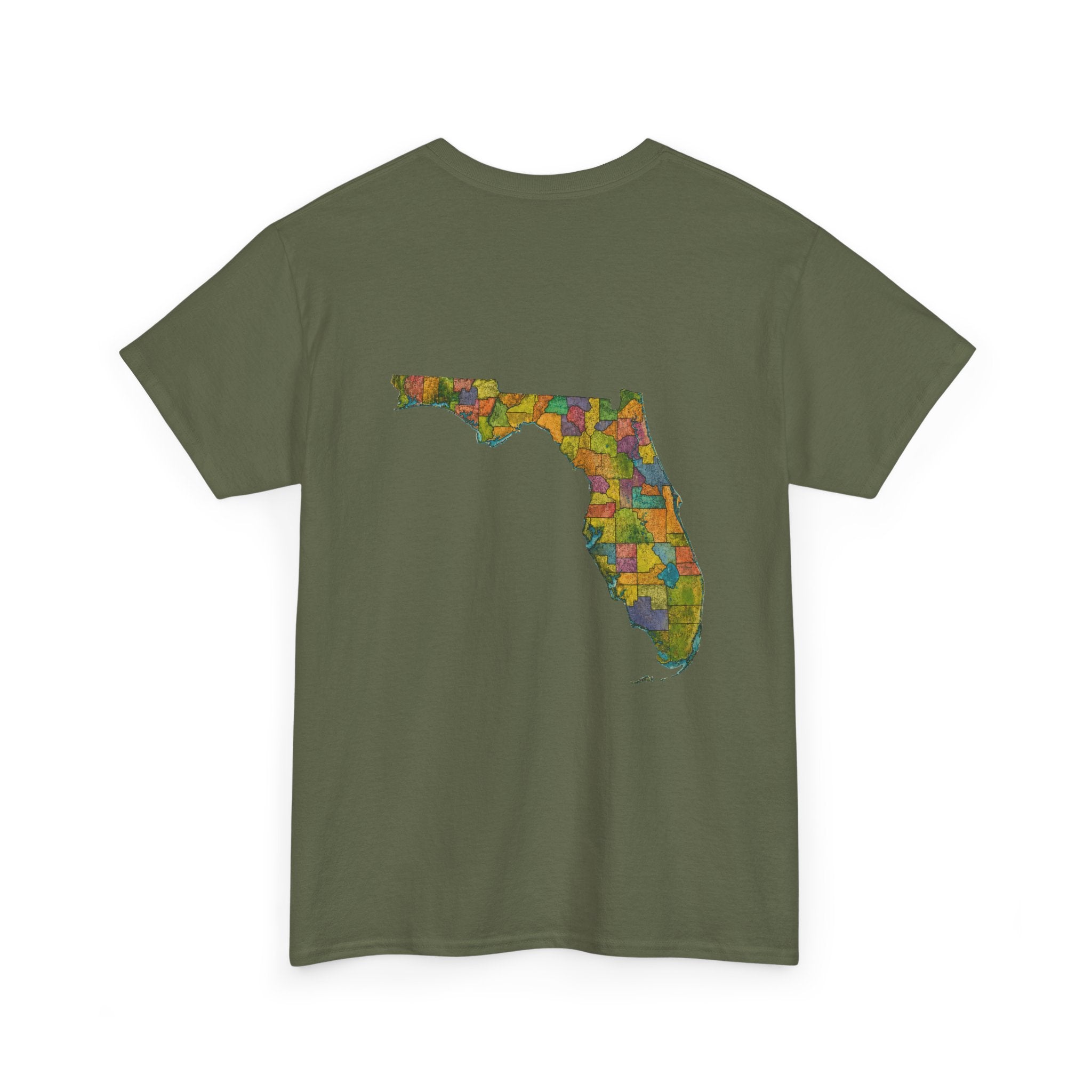 Florida Map Tee — “Don’t Ask, 100% Organic” Retro State Pride T-Shirt