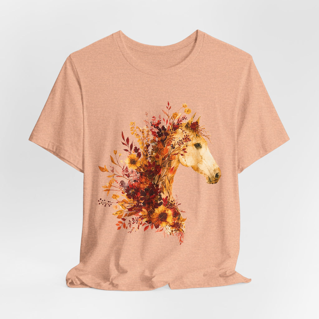 Autumn Sunflower Horse Graphic T-Shirt