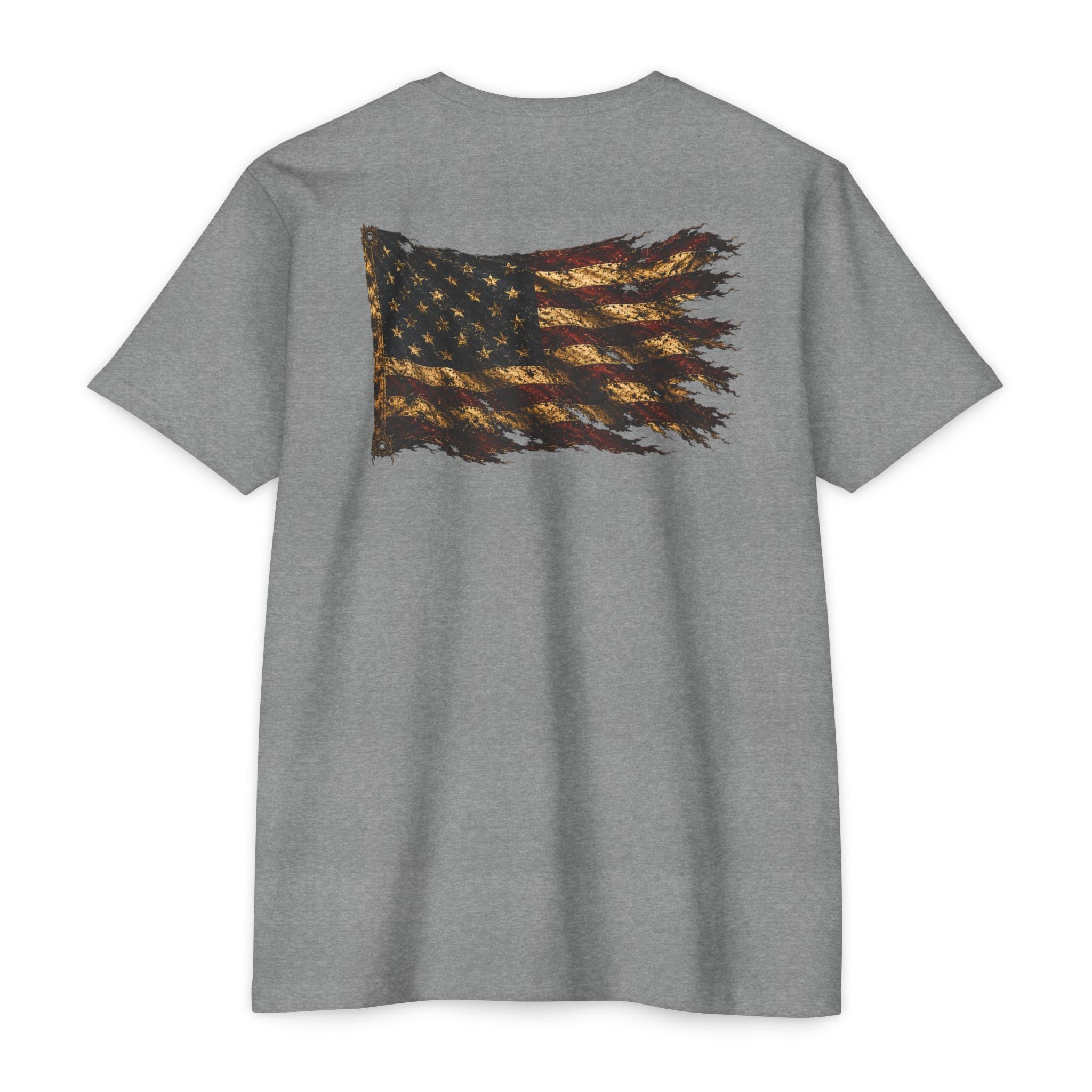 Don't Tread On Me T-Shirt — Distressed American Flag & Snake Patriotic Tee