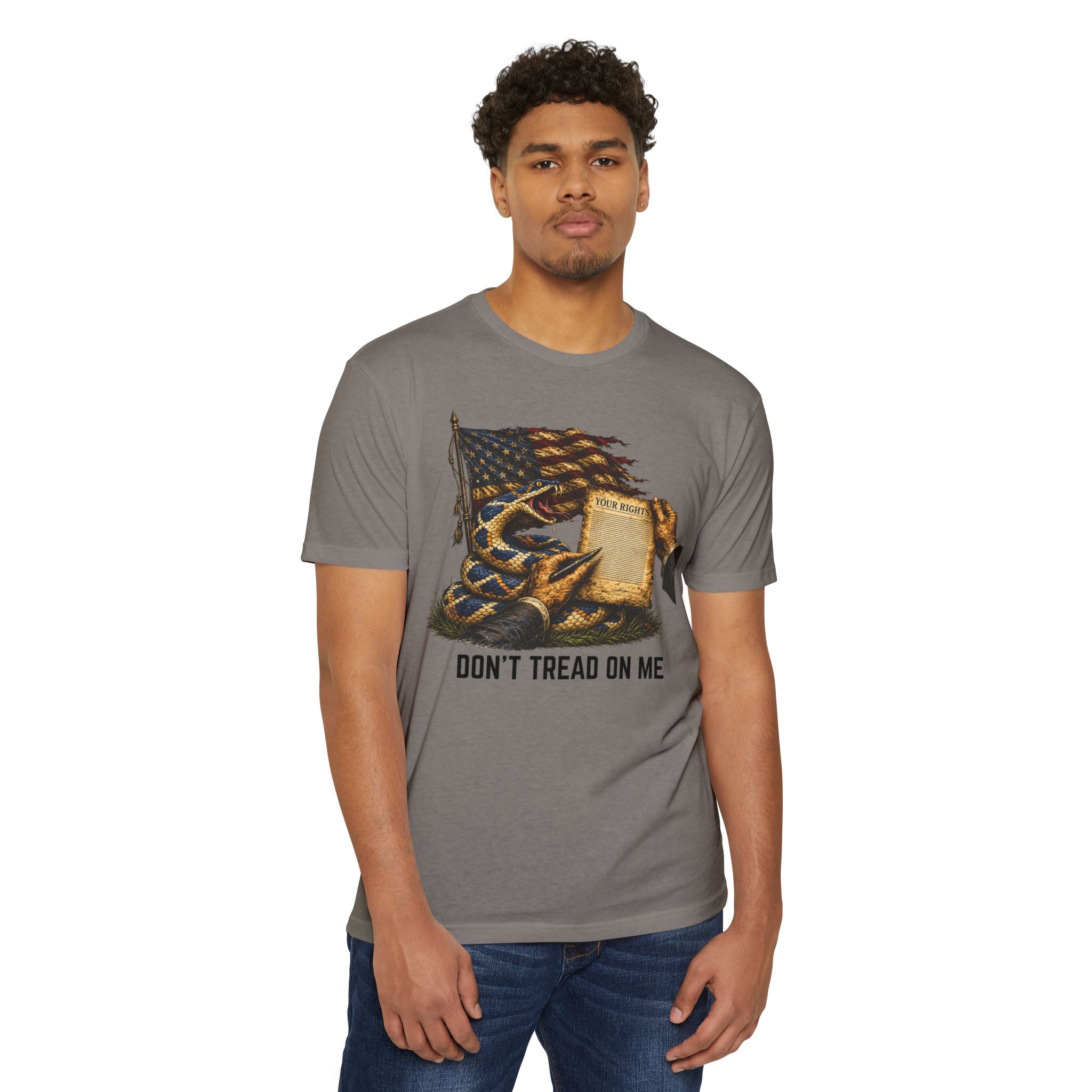 Don't Tread On Me T-Shirt - Flag & Constitution Graphic