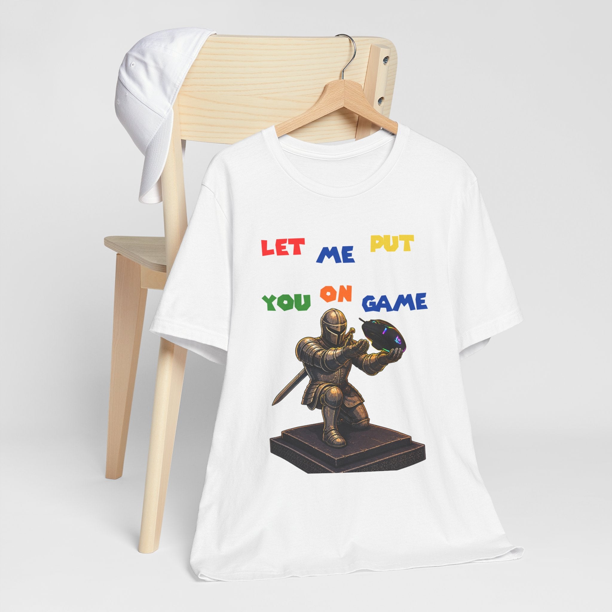 "Let Me Put You On Game" PC Mouse— Retro Gamer Knight Graphic Tee