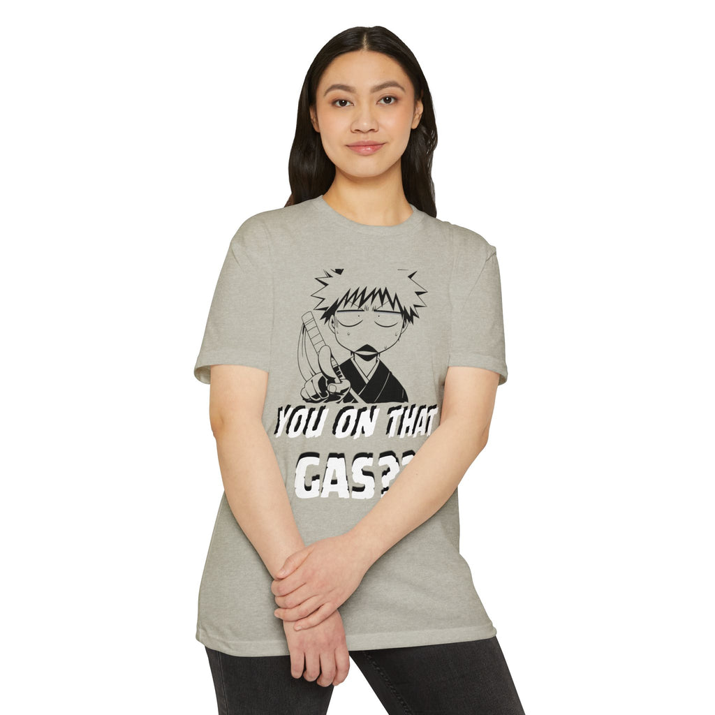 Anime Graphic T-Shirt — "You On That Gas??" Cartoon Character Tee