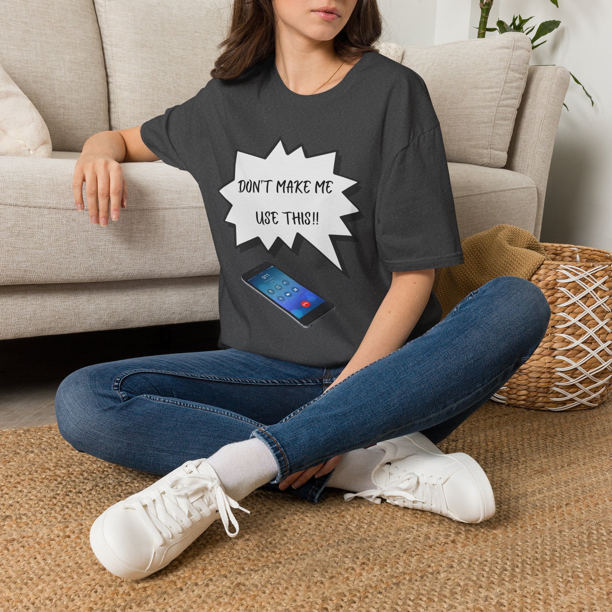 'Don't Make Me Use This!!' T-Shirt — Funny Phone  Tee