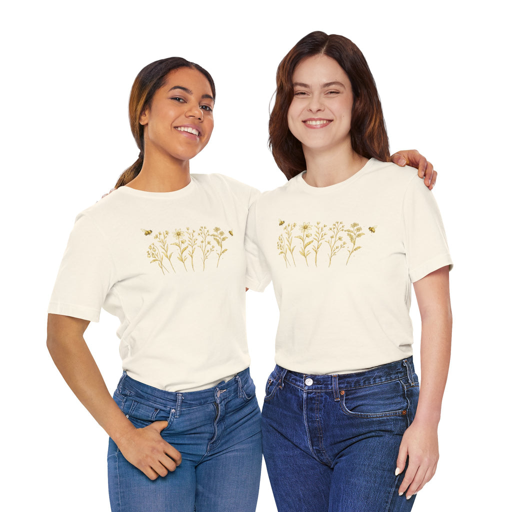 Gold Wildflower Graphic T-Shirt