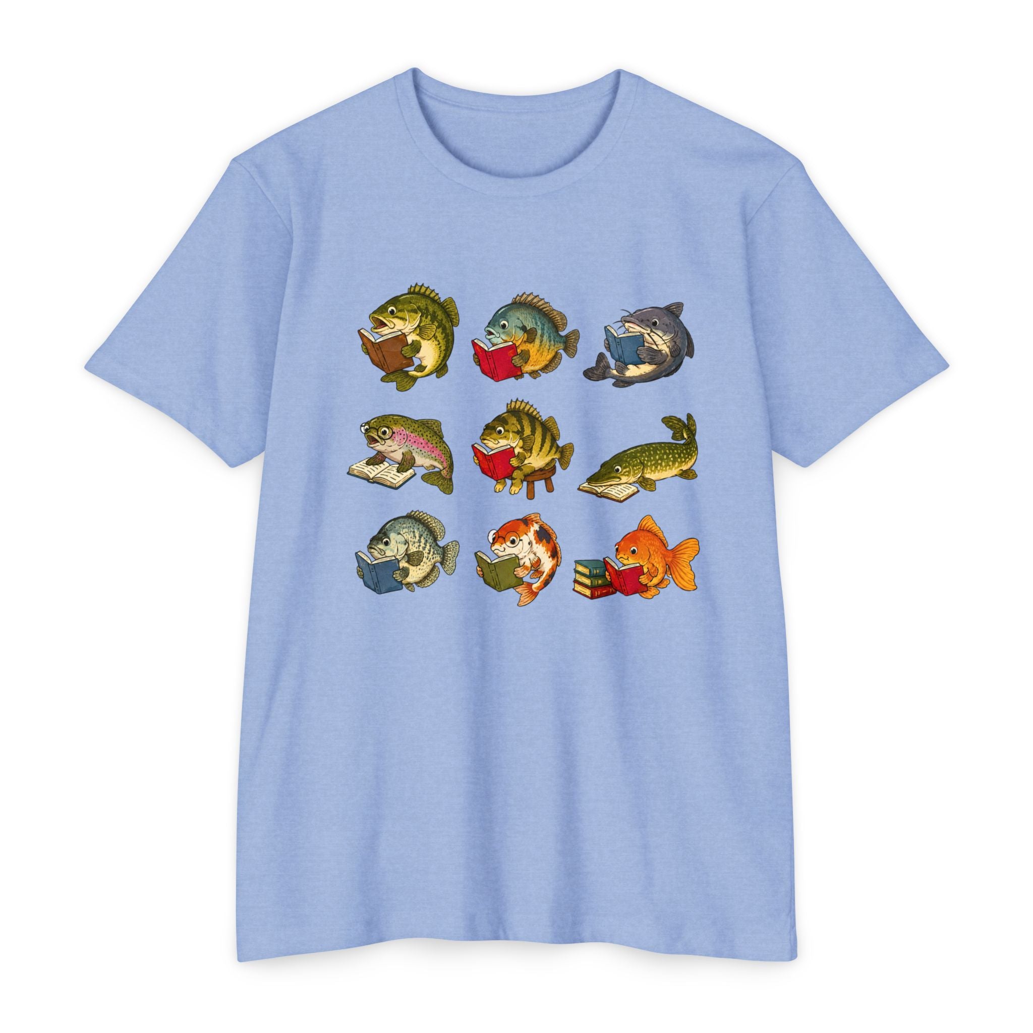 Retro Fish Reading  T-Shirt