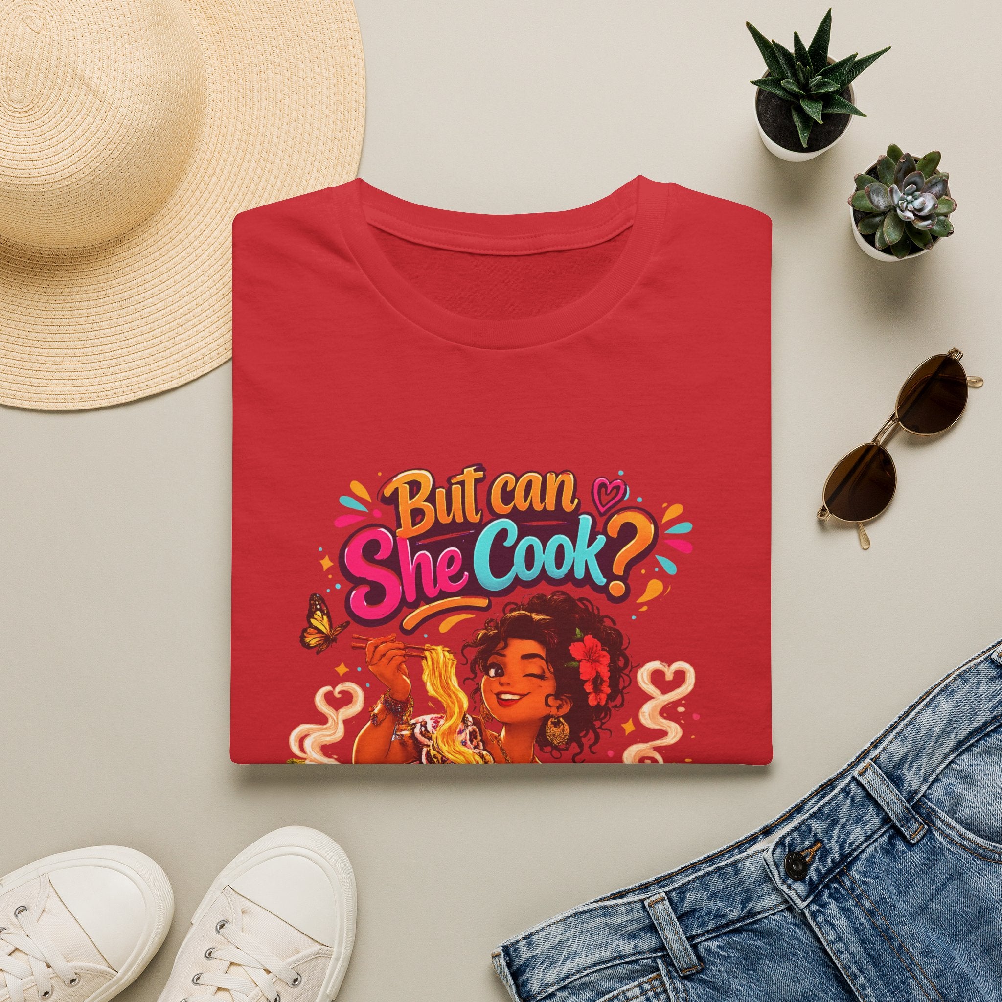 "But Can She Cook?" Retro Chef Graphic Tee