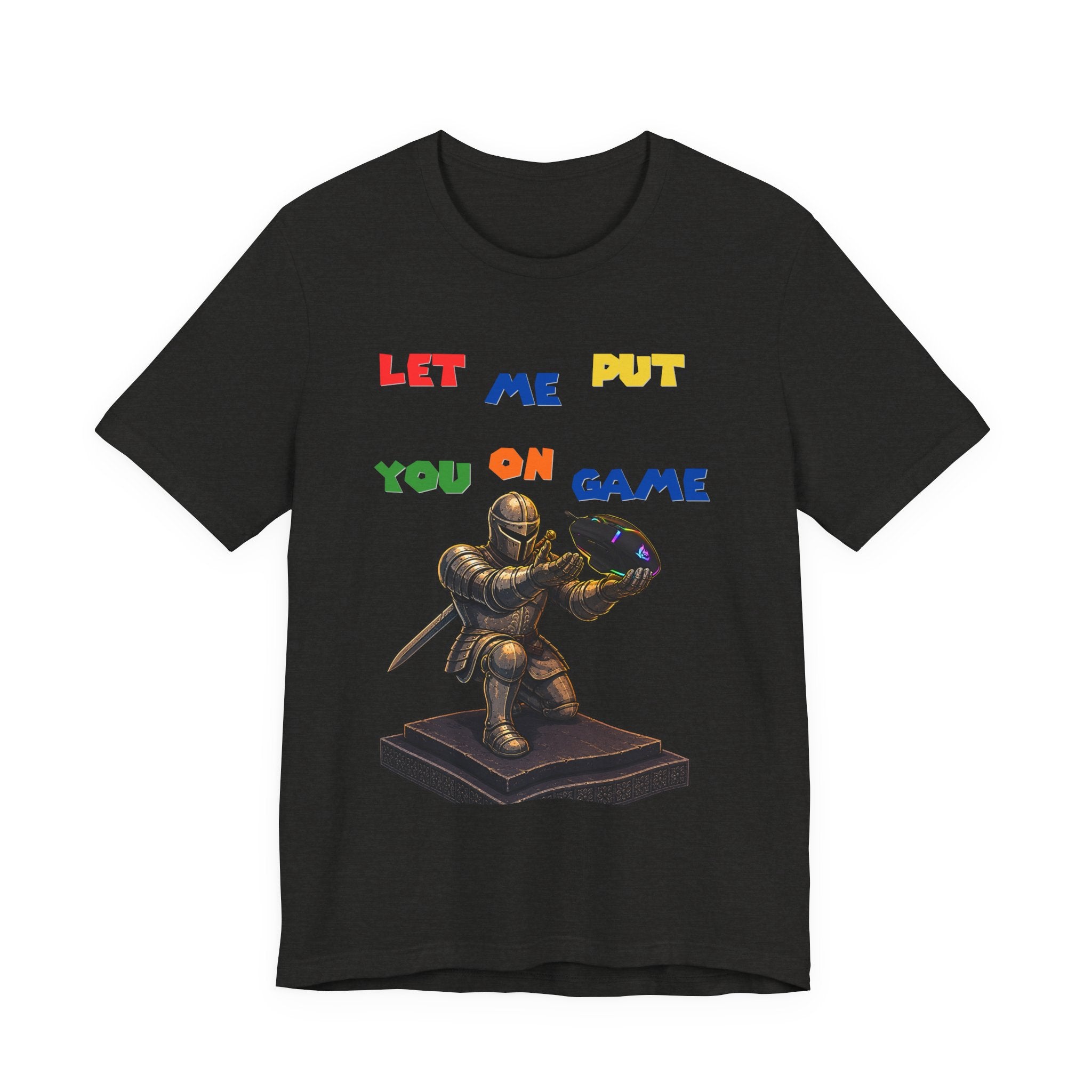"Let Me Put You On Game" PC Mouse— Retro Gamer Knight Graphic Tee