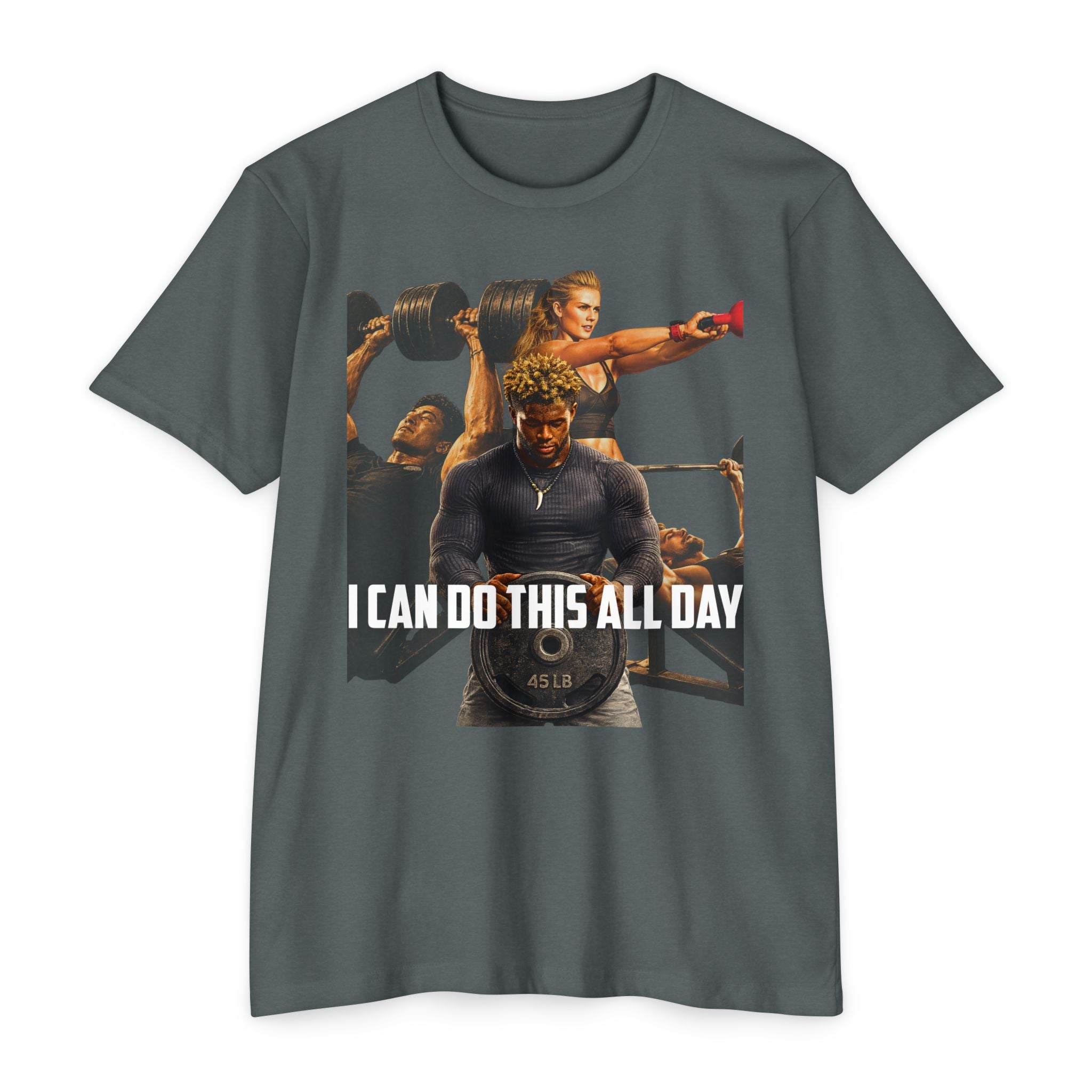 Workout T-Shirt — "I Can Do This All Day" Motivational Gym Tee