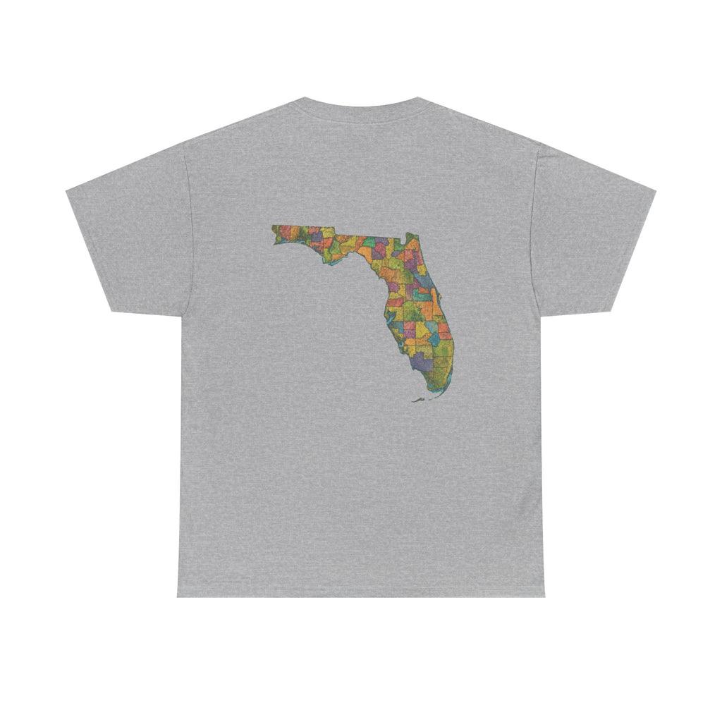 Florida Map Tee — “Don’t Ask, 100% Organic” Retro State Pride T-Shirt