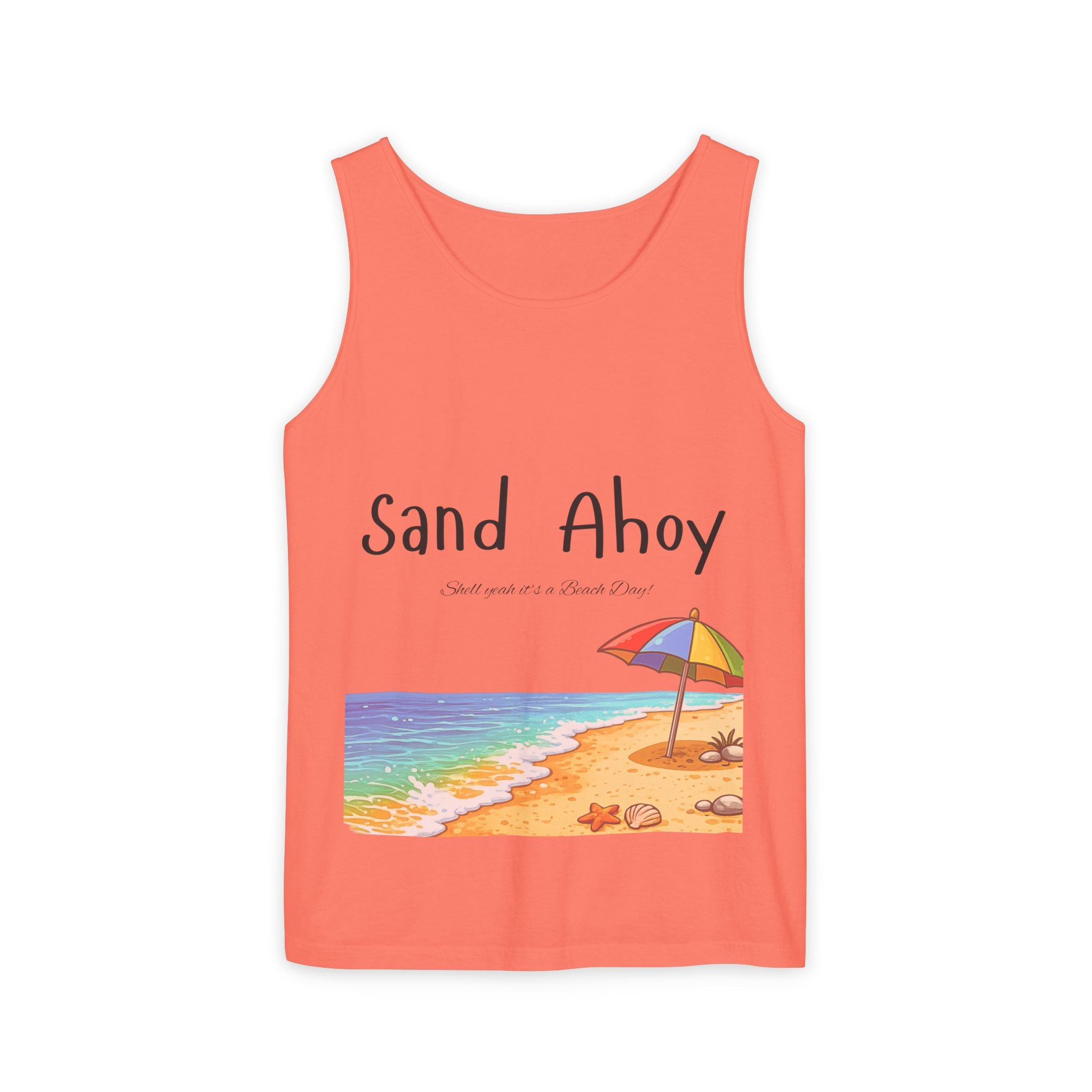 “Sand Ahoy” Seaside Graphic Tank