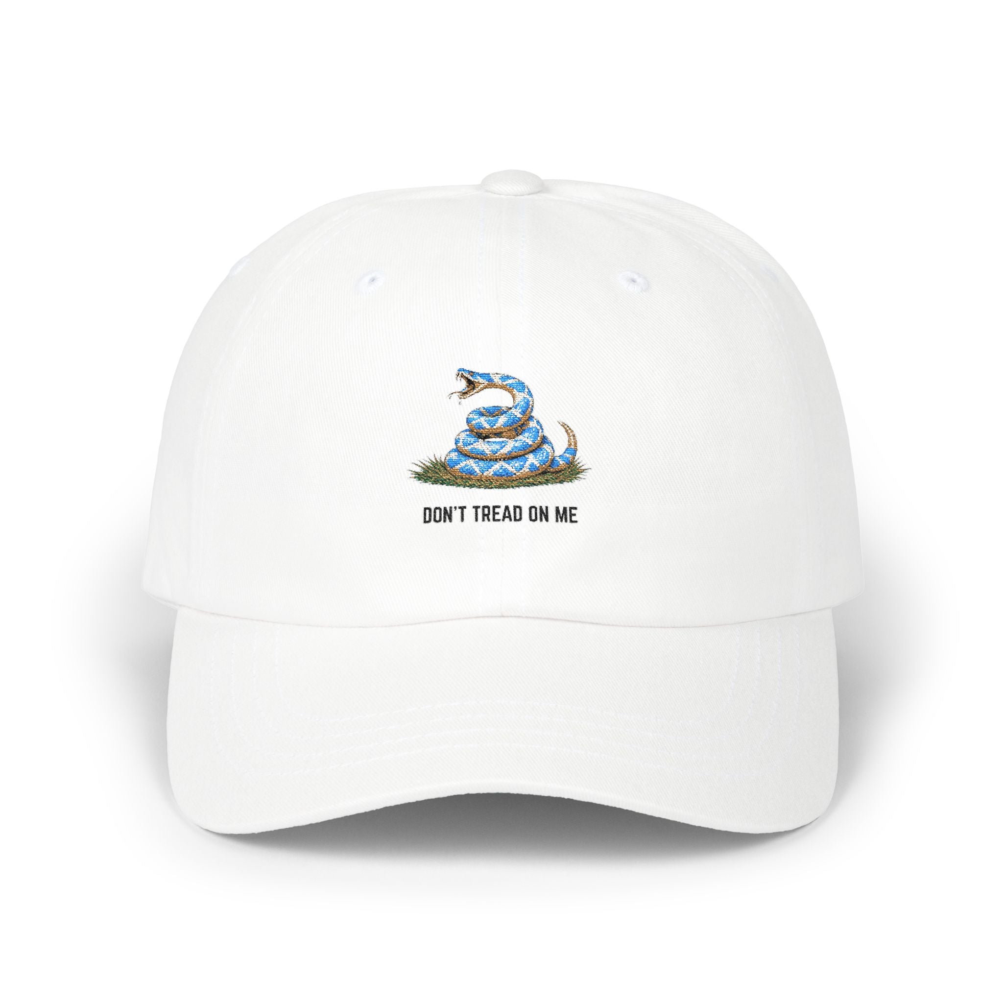 Dad Cap — 'Don't Tread On Me' Coiled Snake Embroidered Baseball Hat