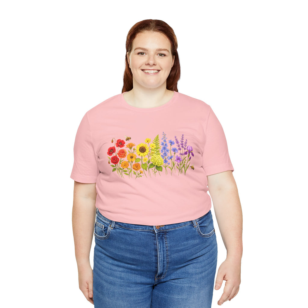 Wildflower Row Floral Garden Graphic T-Shirt