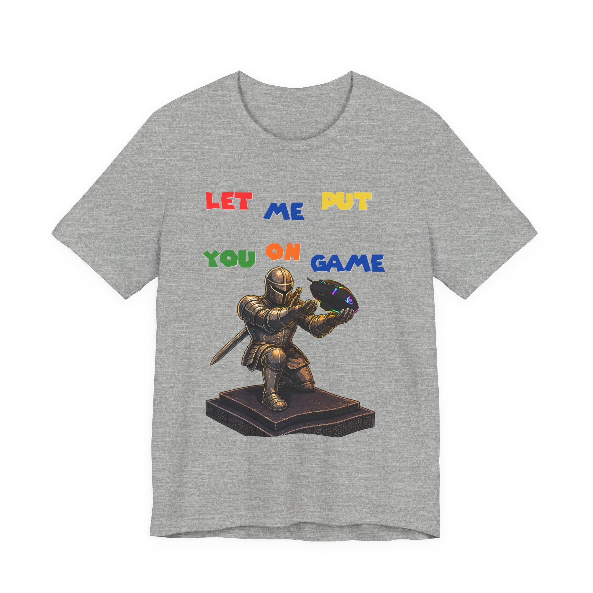 "Let Me Put You On Game" PC Mouse— Retro Gamer Knight Graphic Tee