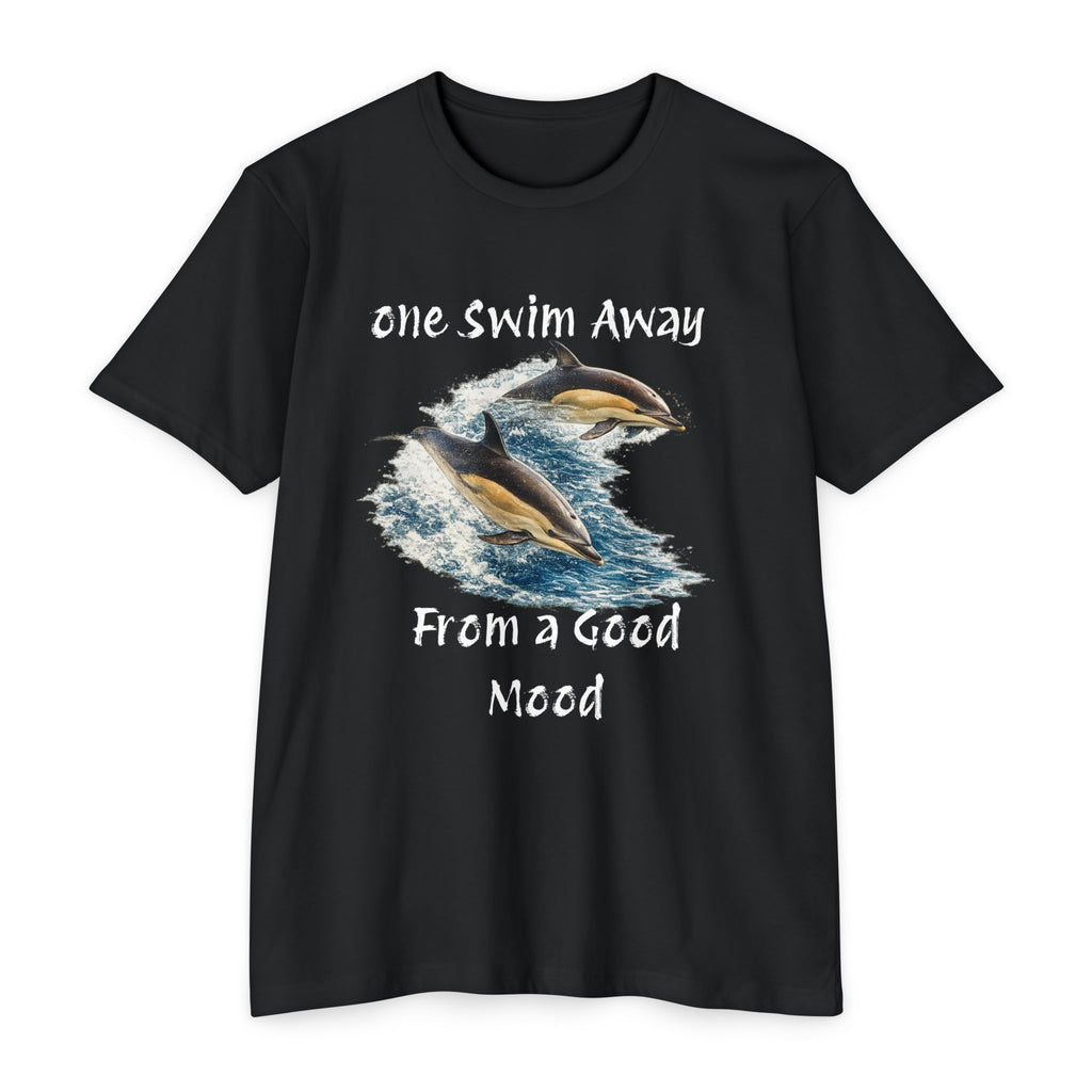 One Swim Away From a Good Mood- Dolphin Relaxed Beach Tee