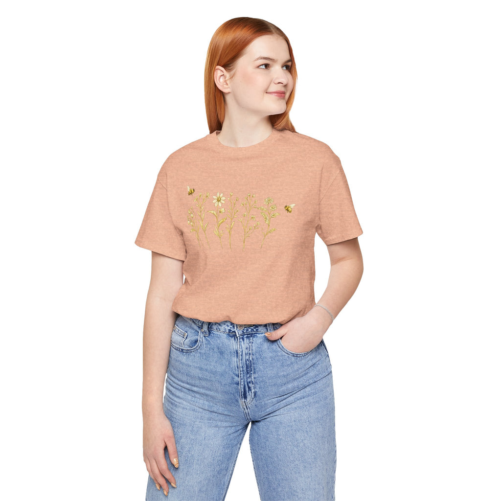 Gold Wildflower Graphic T-Shirt