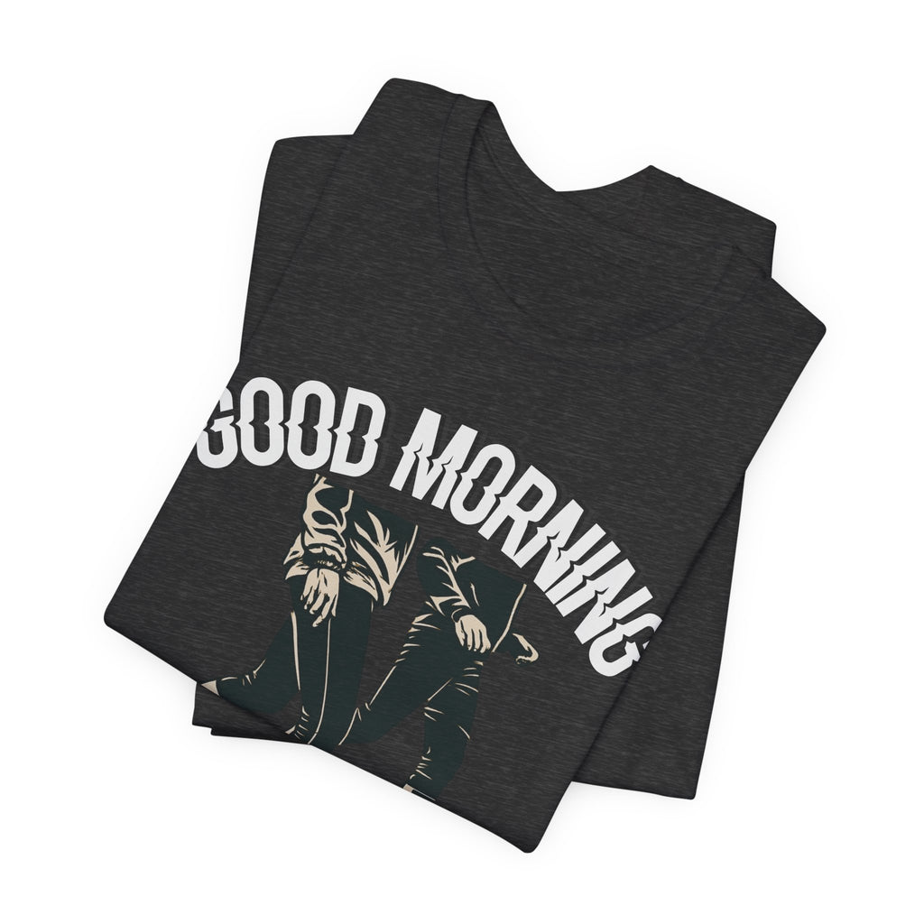 Good Morning Walk Tee — Retro Walking Graphic T-Shirt for Fitness & Morning Strolls