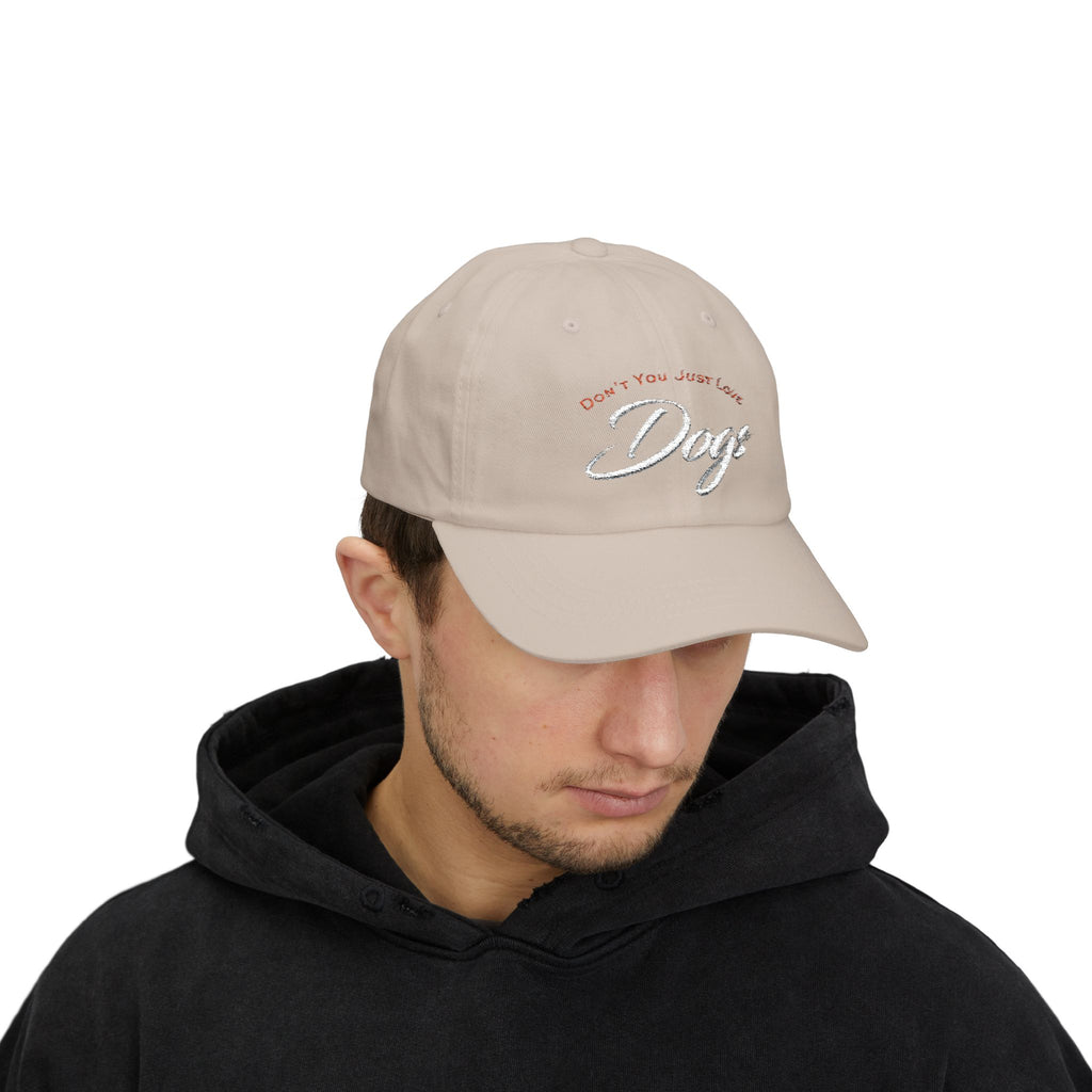 "Don't You Just Love Dogs" Embroidered Paw Print Hat