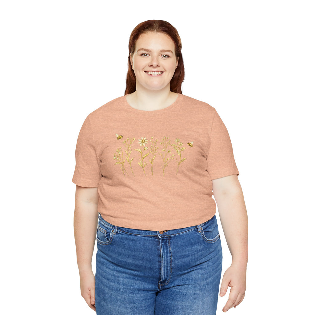 Gold Wildflower Graphic T-Shirt