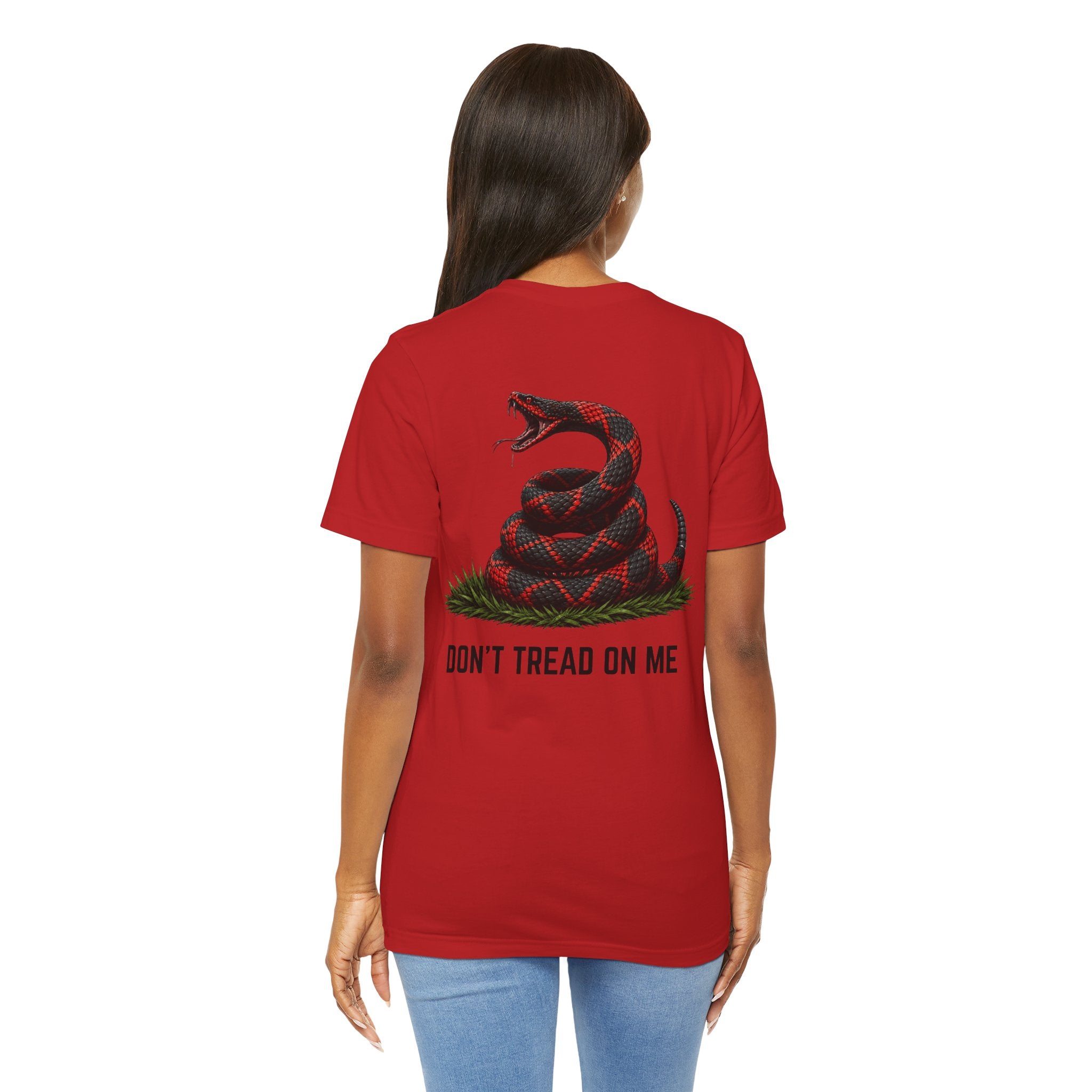 Don't Tread On Me Unisex Jersey Short Sleeve Tee Red and Black