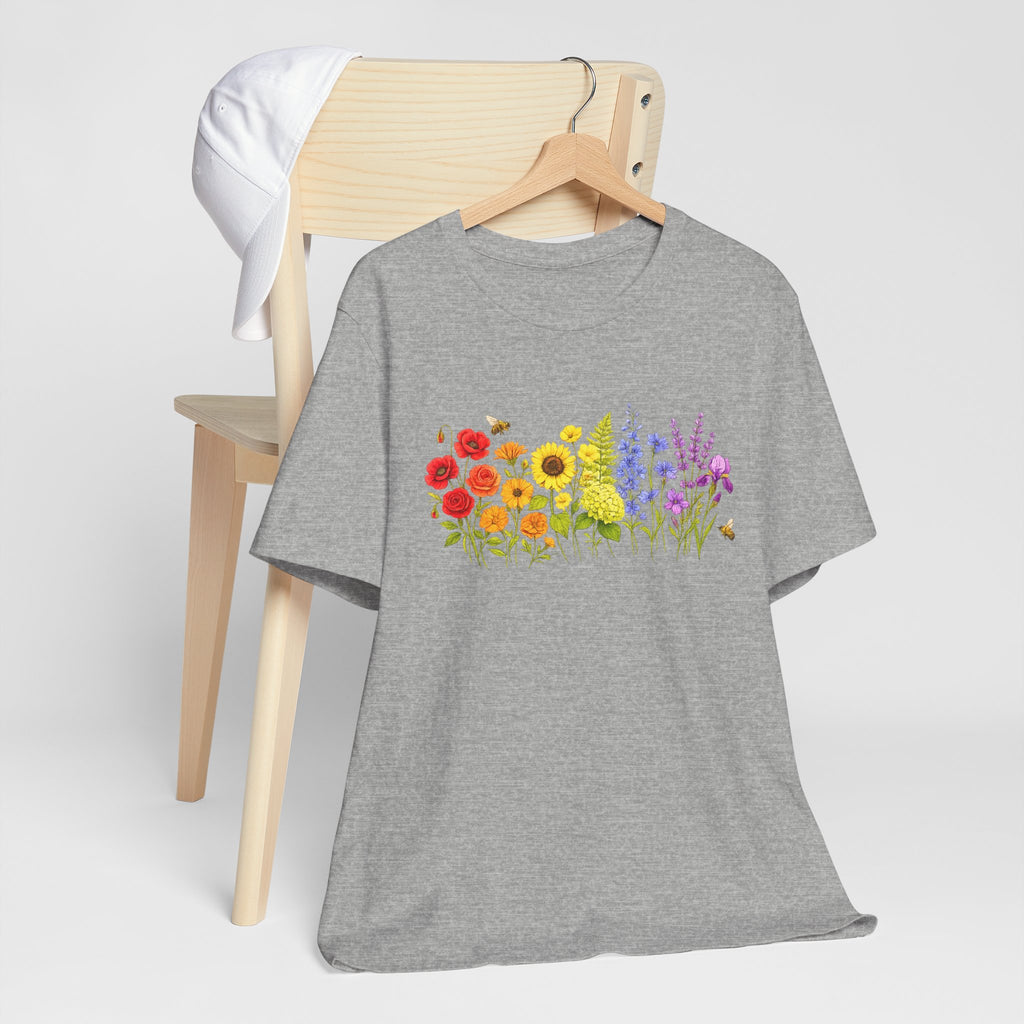 Wildflower Row Floral Garden Graphic T-Shirt