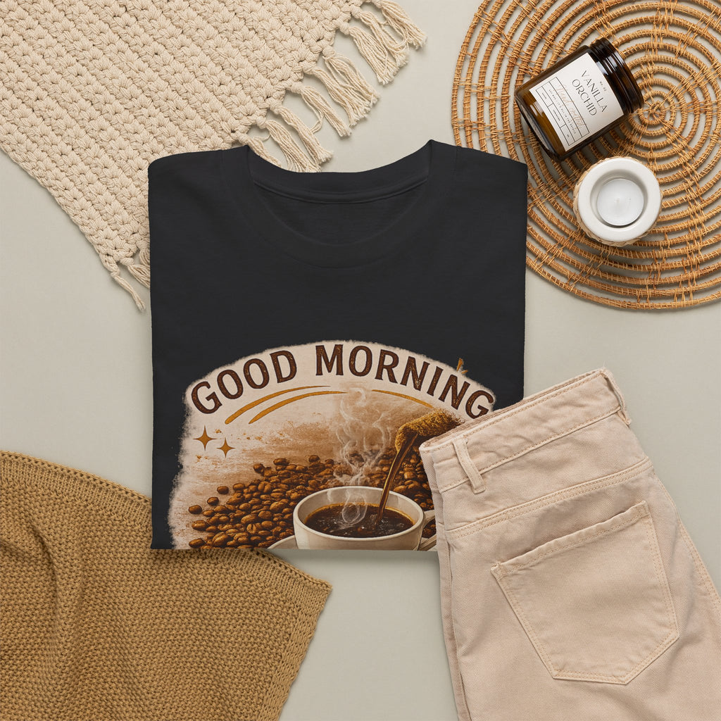 Good Morning' Rise & Shine Vintage Coffee T-Shirt