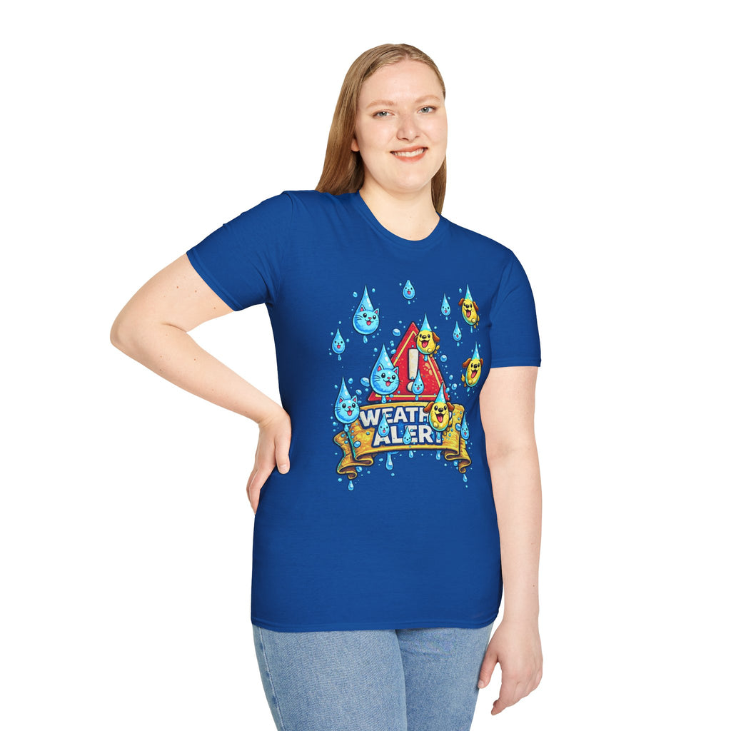 Weather Alert T-Shirt  " It's Raining Cats & Dogs"