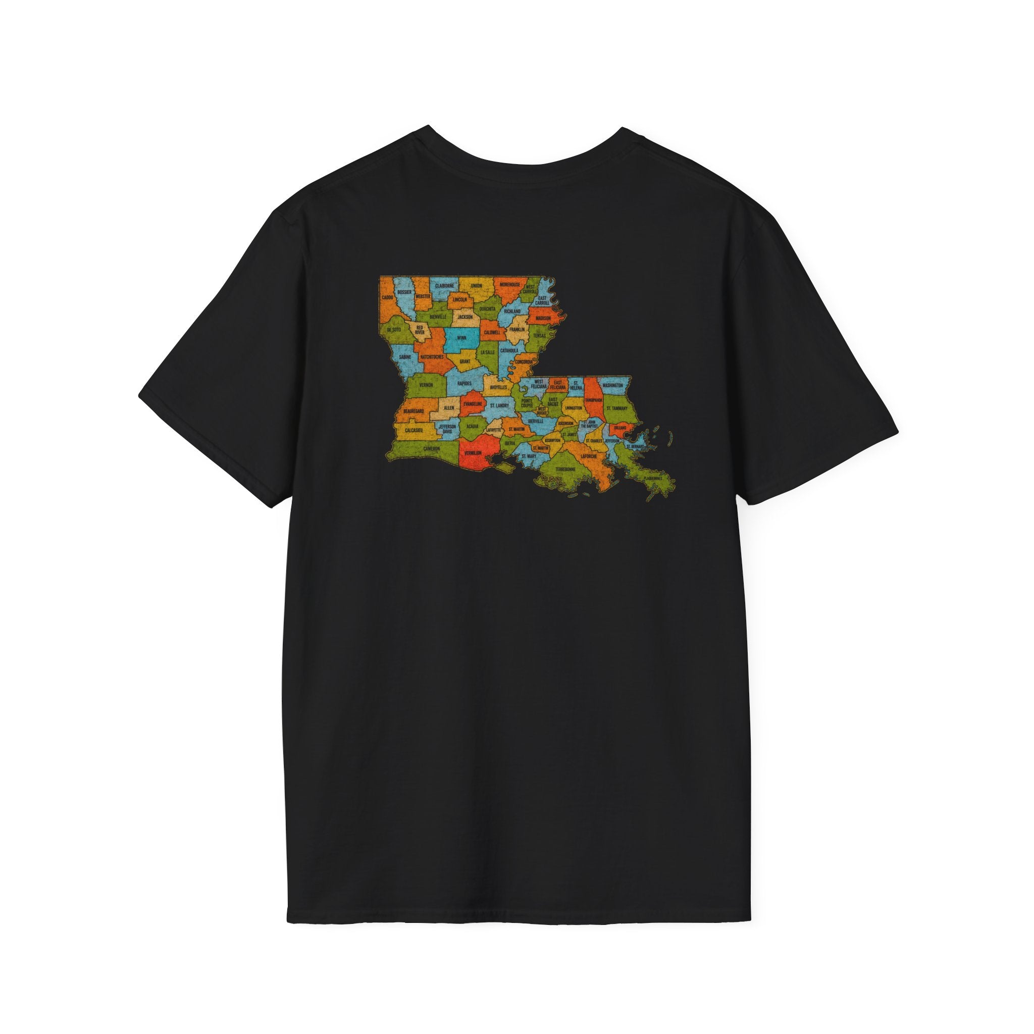 T-Shirt — “Don’t Ask 100% Organic” Louisiana Map Graphic