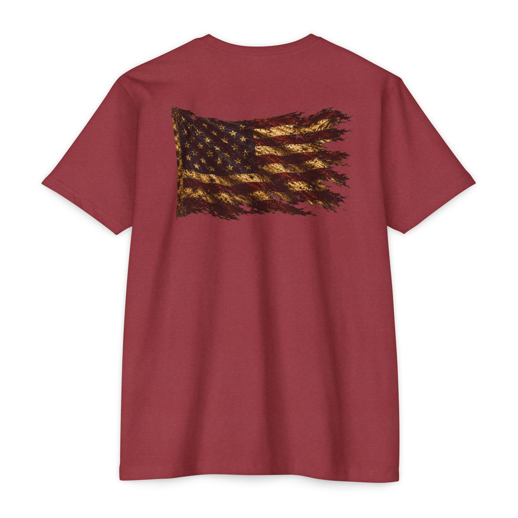 Don't Tread On Me T-Shirt — Distressed American Flag & Snake Patriotic Tee