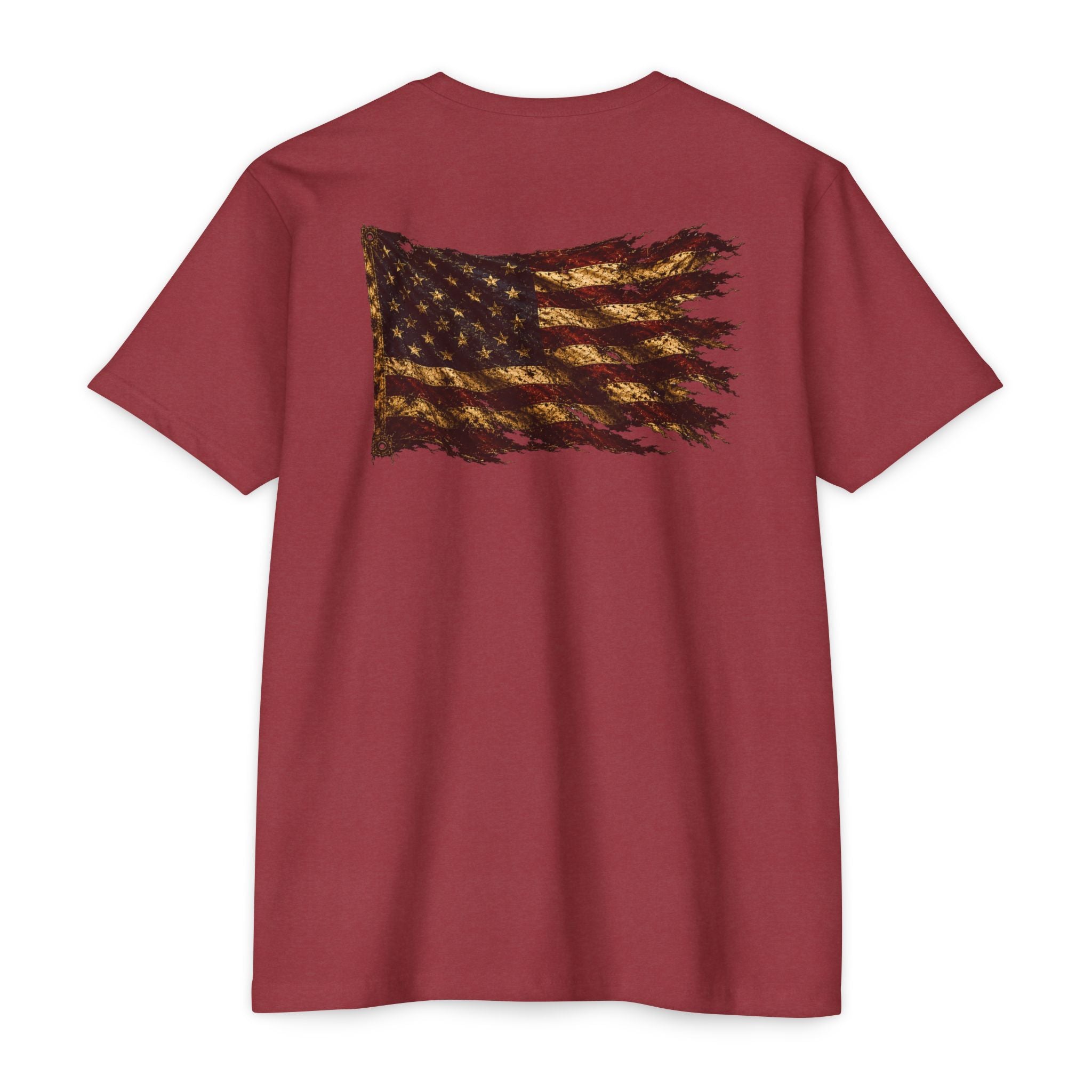 Don't Tread On Me T-Shirt — Distressed American Flag & Snake Patriotic Tee