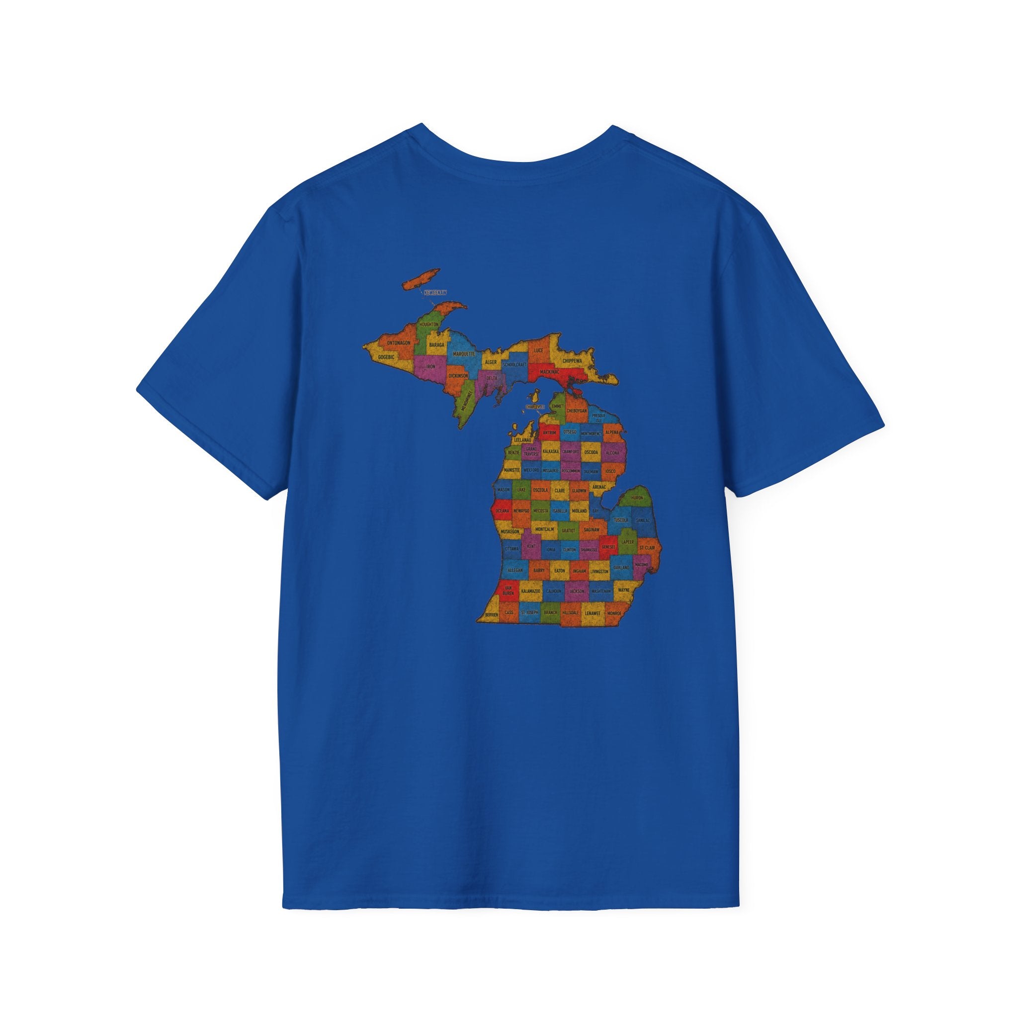 T-Shirt — "Don't Ask 100% Organic" Michigan Puzzle-Map Tee