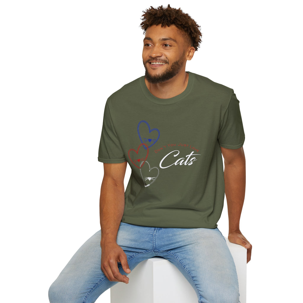 Don't You Just Love Cats? -Cat Lover Heart Graphic Tee