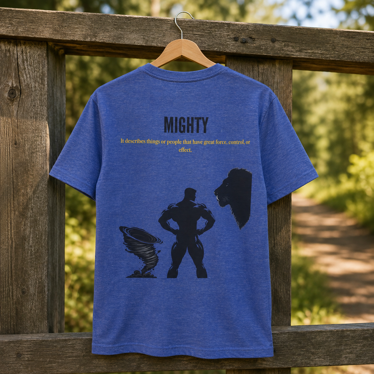 Powerful / Mighty Graphic Tee — Inspirational Strength T-Shirt