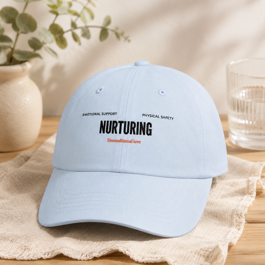 Nurturing  Minimalist Beige Embroidered MOM Cap