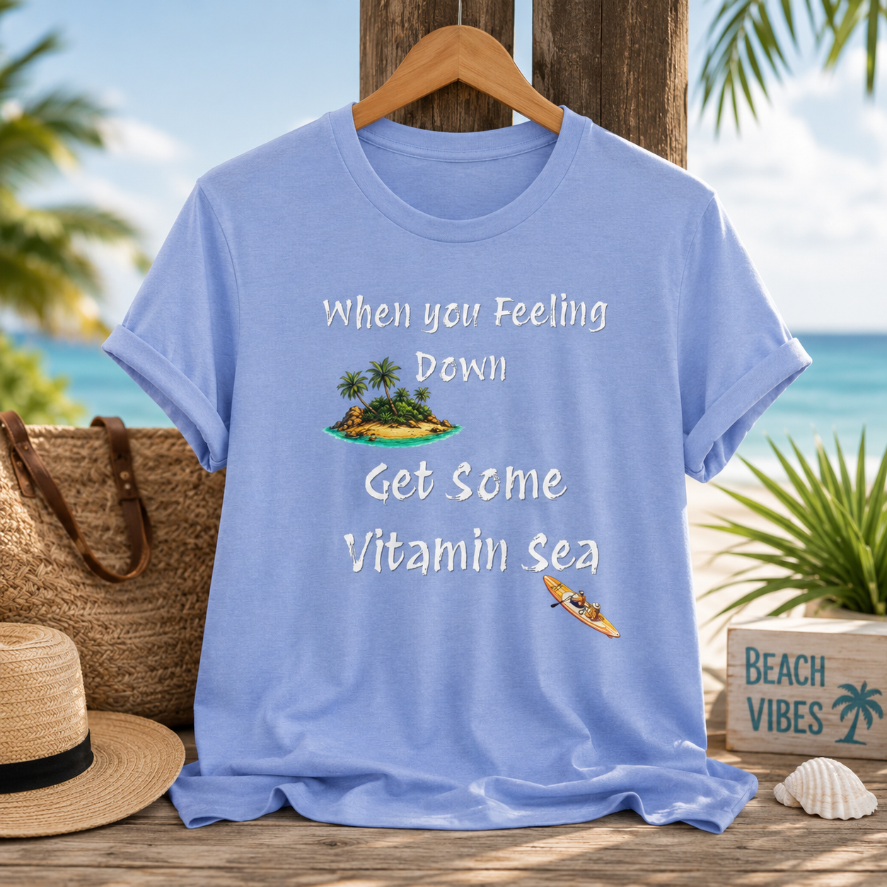 Vitamin Sea T-Shirt — "When You're Feeling Down Get Some Vitamin Sea"