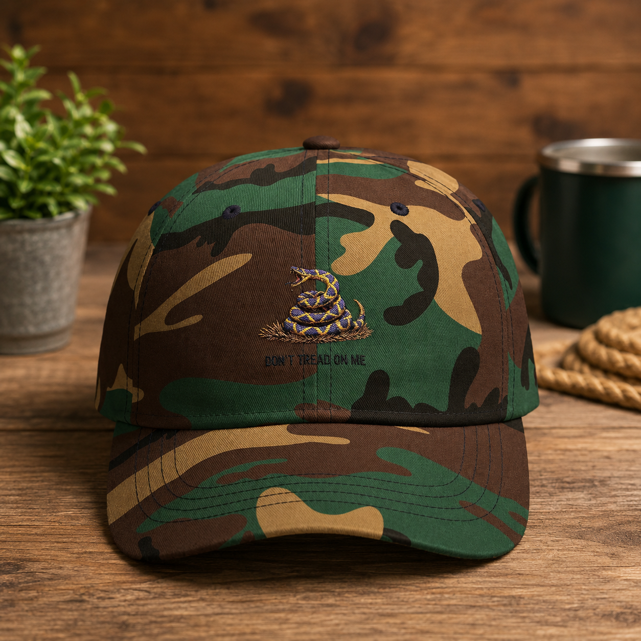 Don’t Tread On Me Dad Cap — Classic Embroidered Gadsden Hat