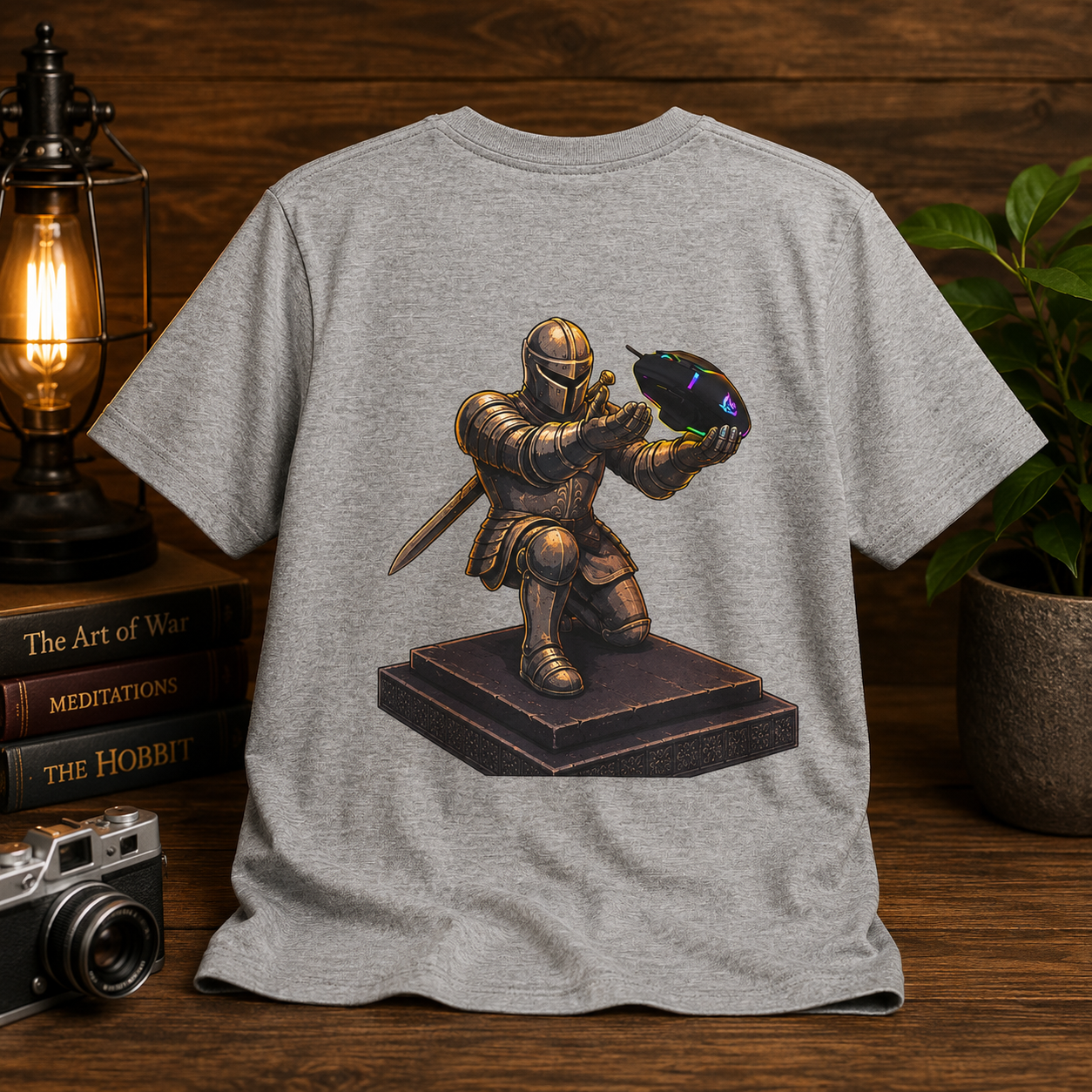 "Let Me Put You On Game" PC Mouse— Retro Gamer Knight Graphic Tee