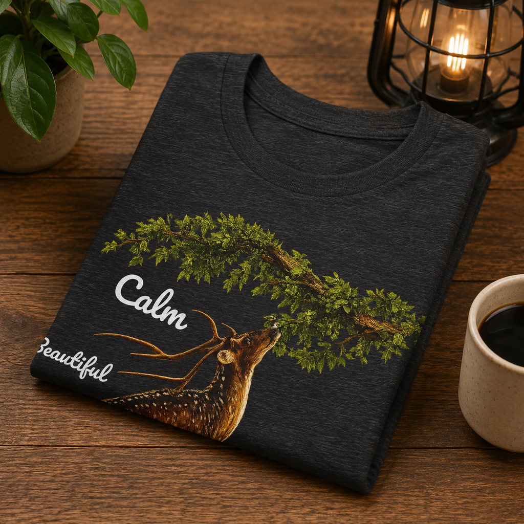 Calm Elegant Nature Deer T-Shirt