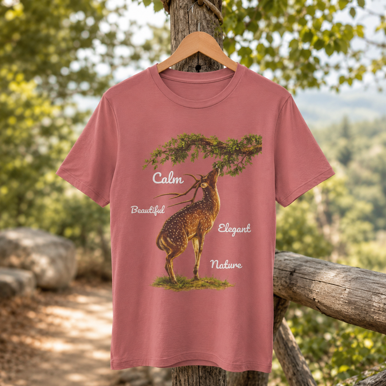 Calm Elegant Nature Deer T-Shirt