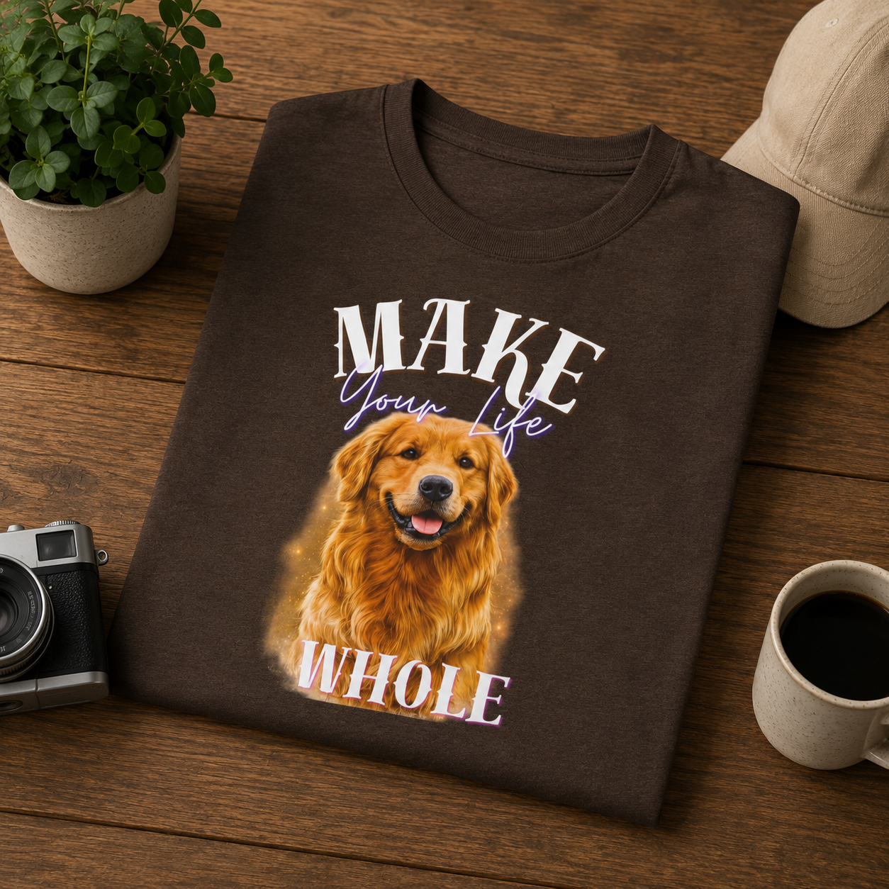 Make Your Life Whole Golden Retriever T-Shirt