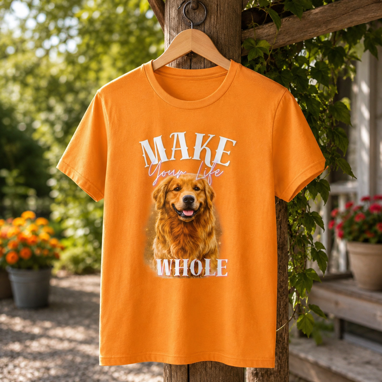 Make Your Life Whole Golden Retriever T-Shirt