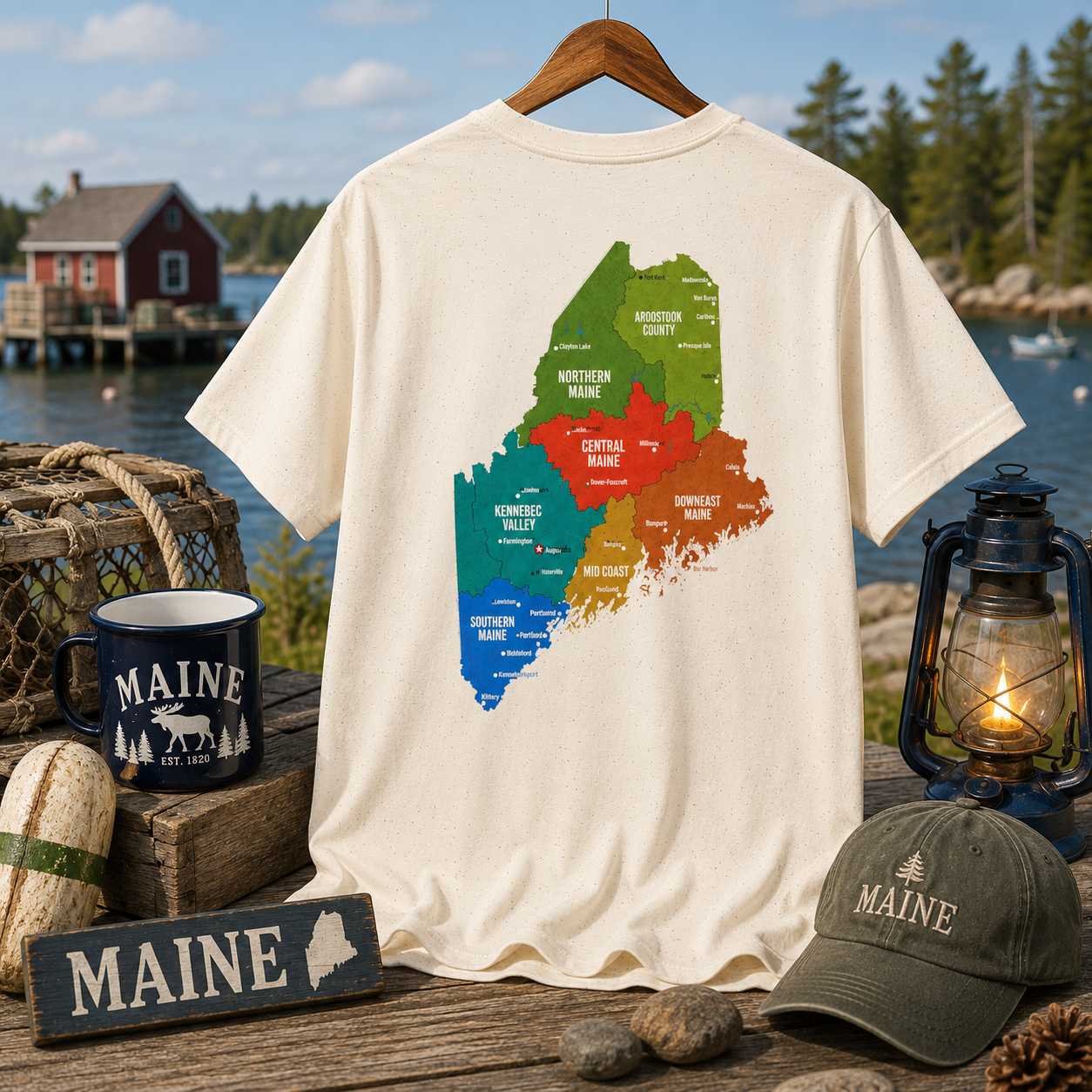 "Don't Ask 100% Organic" Maine Pride Graphic Tee