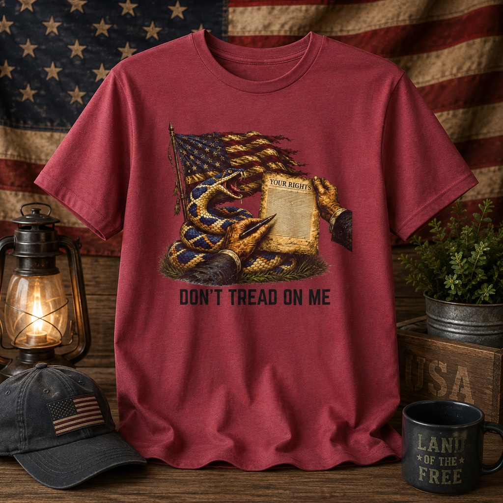 Don't Tread On Me T-Shirt - Flag & Constitution Graphic