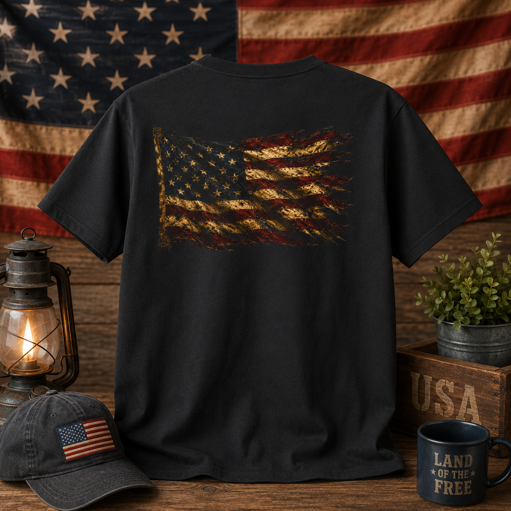 Don't Tread On Me T-Shirt - Flag & Constitution Graphic
