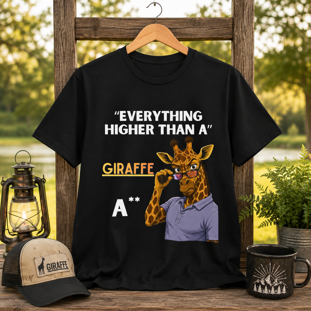 Everything Higher Than A  Giraffe-Funny Animal Pun Shirt