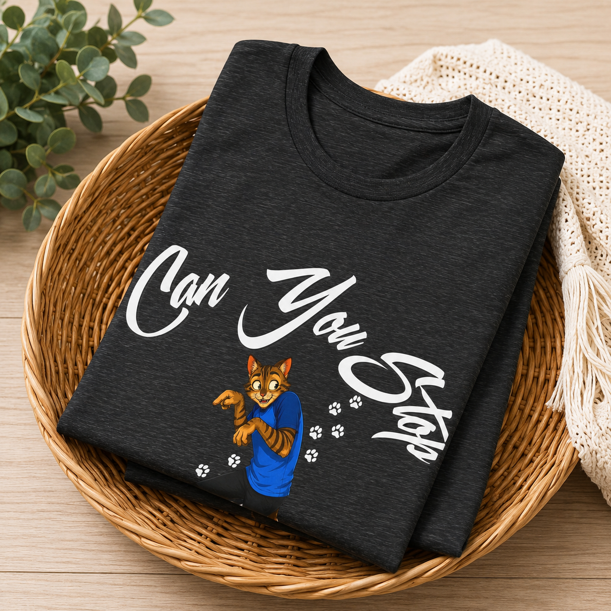 Can You Stop "P" Footing Around??” — Funny Paw Print Tee