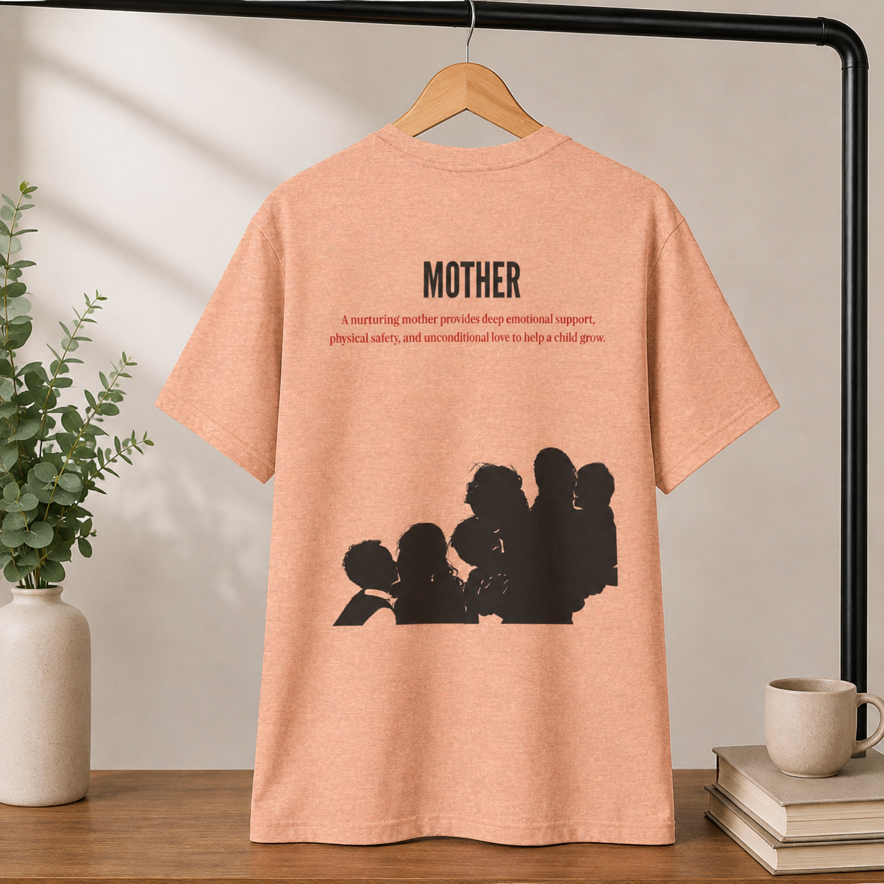 Nurturing Mother Tee — Silhouette Family Short Sleeve Shirt