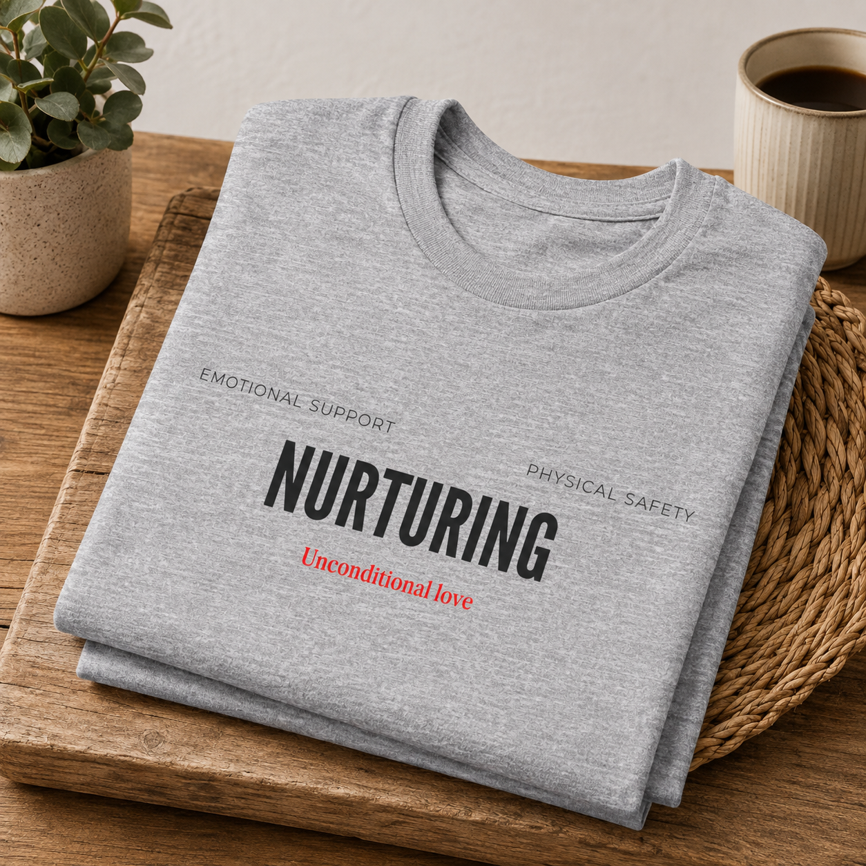Nurturing Mother Tee — Silhouette Family Short Sleeve Shirt